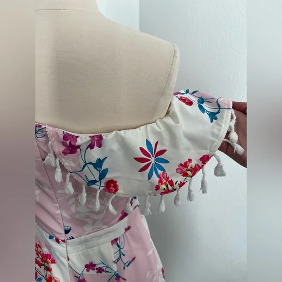 Pink Floral Romper - Picture 5 of 10